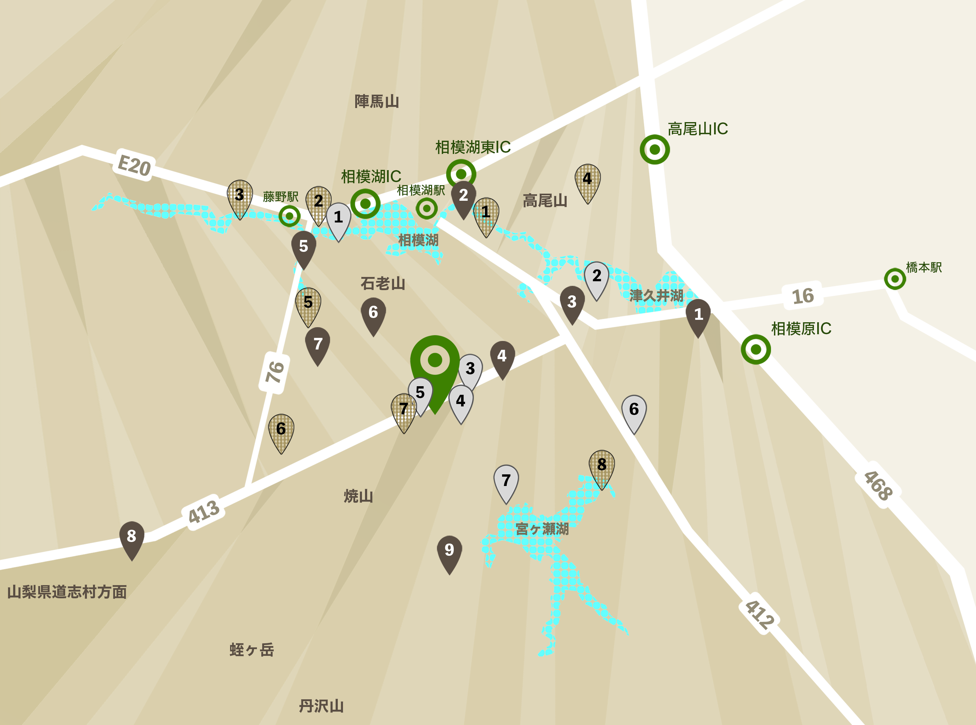 相模原のマップ
